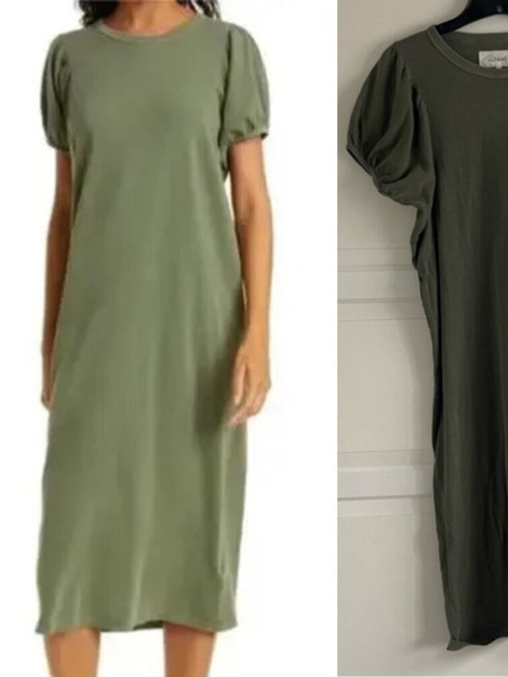 The Great, Olive/khaki t-shirt dress sz M